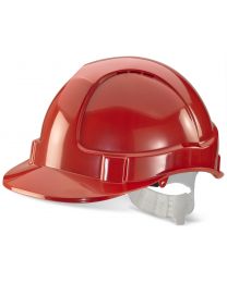 Economy Vented Safety Helmet (Red)